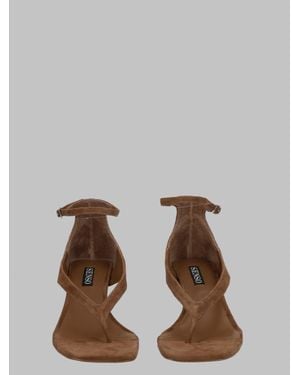 Senso Suede Ankle-Wrap Sandals - Brown
