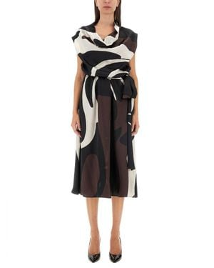 Kiton Dress With Print - Black