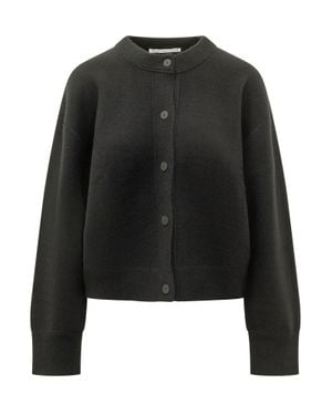 Studio Nicholson Crewneck Wool-Cashmere Cardigan - Black