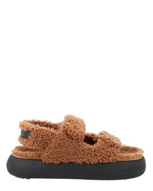 Moon Boot Shearling Sandal - Brown