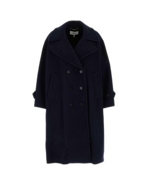 Chloé Midnight Wool Blend Coat - Blue