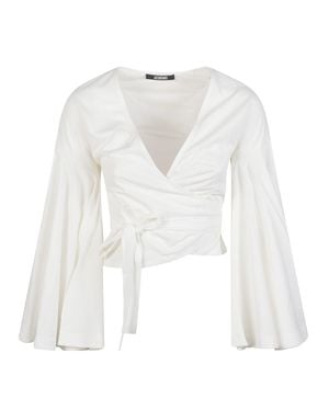 Jacquemus Solid V Neck Top - White