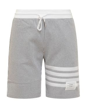 Thom Browne Chic Cotton Bermuda Shorts - Gray