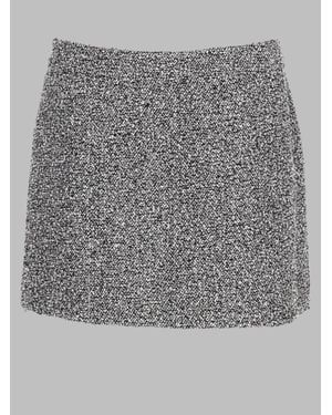 MICHAEL Michael Kors Textured Tweed Mini Skirt - Gray