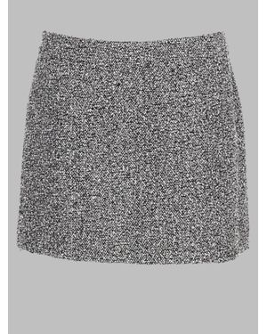 MICHAEL Michael Kors Textured Tweed Mini Skirt - Gray