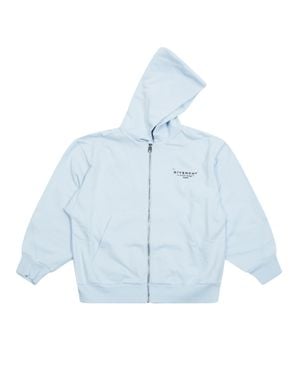 Givenchy 4G Knit Hooded Cardigan - Blue