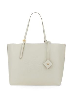 MCM Shopping Bag Himmel Cowhide Handbags - Natural
