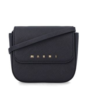 Marni Girls' Logo Crossbody Bag - Blue