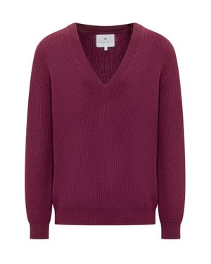 Seven Gauge Merino Knitwear Sweater - Purple