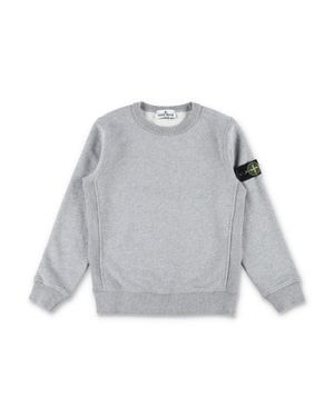 Stone Island Classic Mini Hoody For Boys - Gray