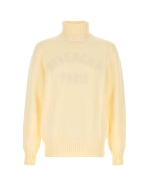 Givenchy Nude Neutrals Cotton Turtleneck Sweater - Yellow