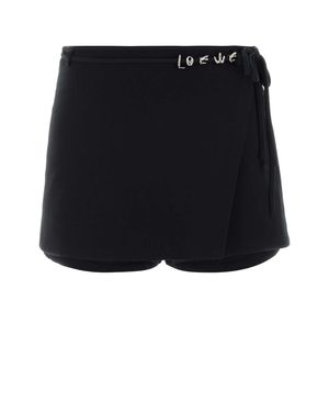 Loewe Paula's Ibiza Cotton Blend Paula S Ibiza Shorts - Black