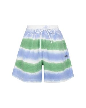 MSGM Cotton Shorts - Blue