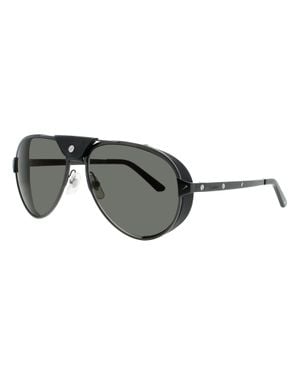 Cartier Stylish Metal Sunglasses - Black