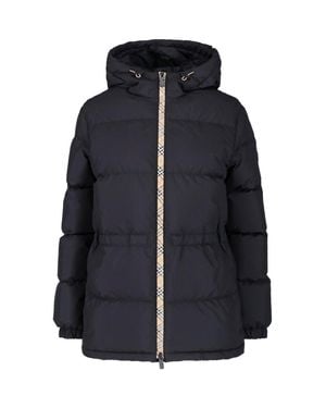 Burberry Hooded Puffer Jacket - Blue
