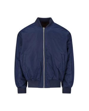 DIESEL Embroidered Ribbed Jacket - Blue