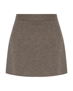 Lisa Yang Cashmere Knit Mini Skirt - Brown