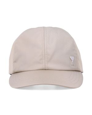 Ami Paris 100% Polyamide Hat - Natural