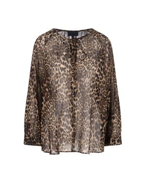 Nili Lotan Silk Chiffon Blouse - Brown