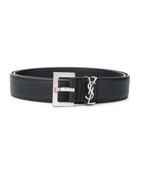 Saint Laurent Cassandre Belt - Black