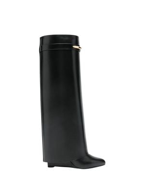 Givenchy Knee-High Metal Detail Wedge Boots - Black