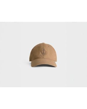 JW Anderson Baseball Cap With Calf Leather Trim - Black