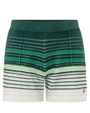 CASABLANCA Chic Boucle Loop Mini Shorts - Green