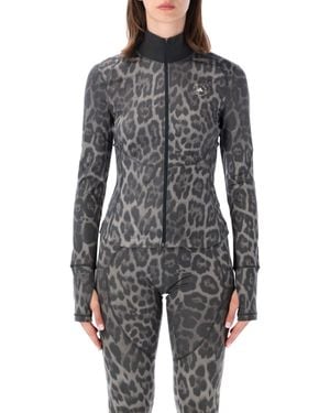 adidas By Stella McCartney Leopard Print Training Jacket - Gray