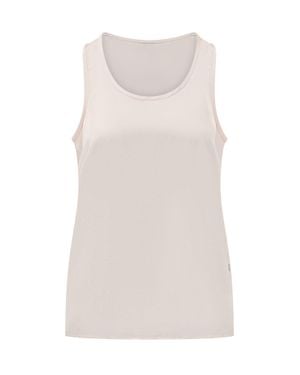 BOSS Sleeveless Giro Neck Top - White