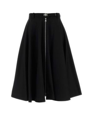Prada Wool Blend Mini Skirt - Black