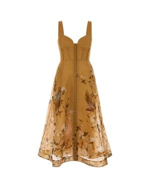 Zimmermann Momentum Linen-Blend Mini Dress - Natural