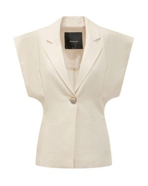 Pinko Sleek Sleeveless Jacket - White