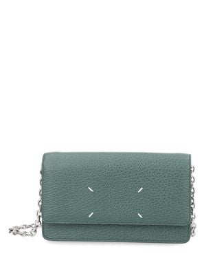 Maison Margiela Four Stitches Chain Wallet - Green