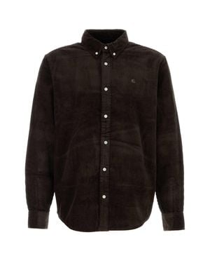 Carhartt Corduroy Long-Sleeve Madison Cord Shirt - Black