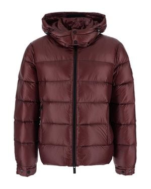 Heskimo Short Down Jacket With Synthetic Padding And High Collar - Purple