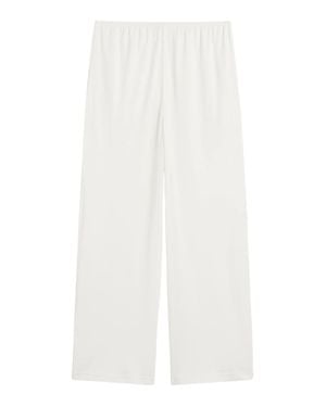 TOTEME Linen Wide-Leg Pants - White