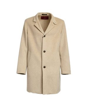 Montecore Button-Fastening Coat - Natural