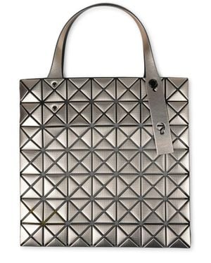 Issey Miyake Tote Bag Platinum Polyester Shoulder - Gray