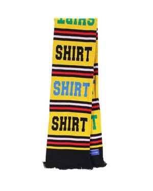 Comme des Garçons 100% Acrylic Patterned Scarf For - Yellow
