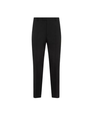 Gucci Wool Blend Twill Bush-Trousers - Black