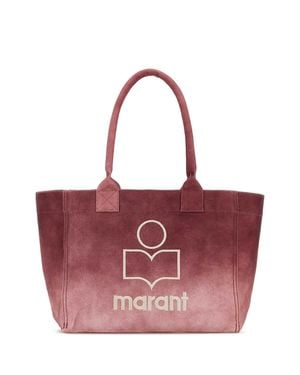 Isabel Marant Canvas Shopping Handbag With Top Handle, 50 X 27.5 X 15 Cm - Red