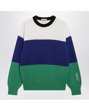 JW Anderson Jw Anderson Menâ€S Striped Merino Wool Sweater - Blue