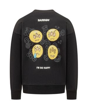 Barrow Embroidered Emoji Sweatshirt - Black