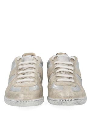 Maison Margiela Iridescent Replica Sneaker Upper: Polyester Sneakers - Metallic