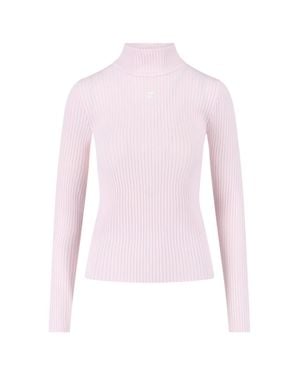 Courreges Lightweight Knit Sweater - Pink