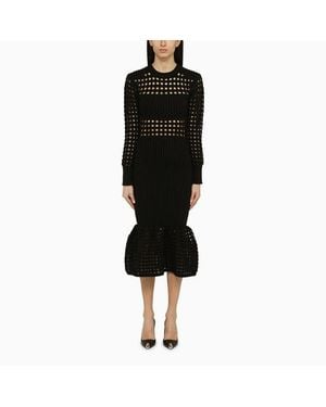 McQueen Knitted Midi Dress - Black