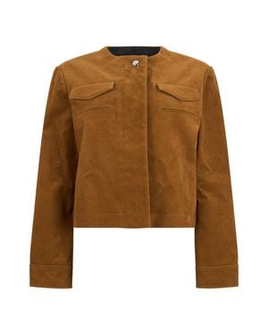 Tory Burch Velvet Cotton Jacket - Brown