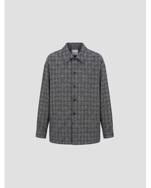 WOOYOUNGMI Luxury Short Sleeve Shirt - Gray