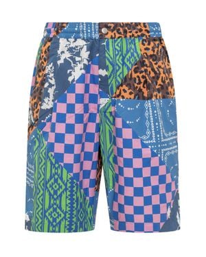 Marcelo Burlon Mix & Match Mini Shorts - Blue
