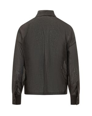 Max Mara Embroidered Shirt With Elegant Design - Gray